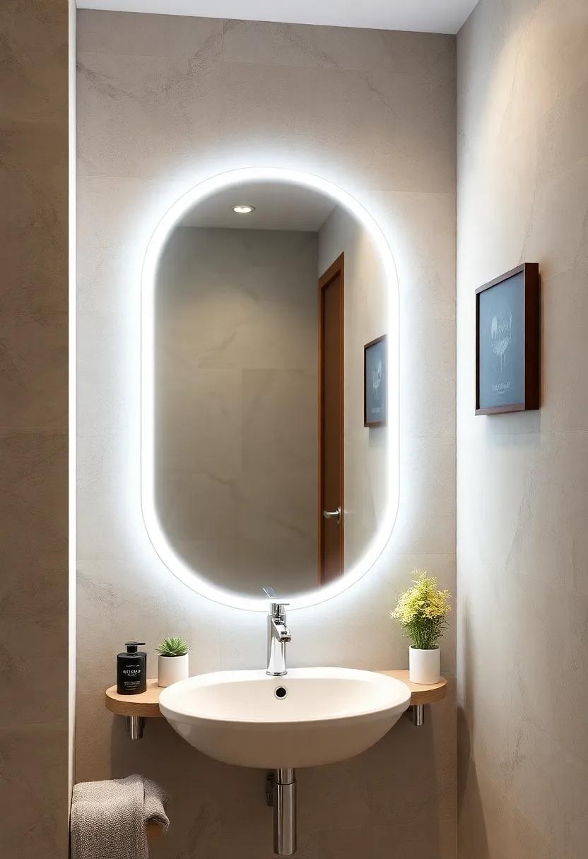LED Rimmed Mirror:⁤ Brighten up your space with an energy-efficient,LED-lit mirror that ⁢provides practical lighting ⁣for tasks while looking ultra-modern