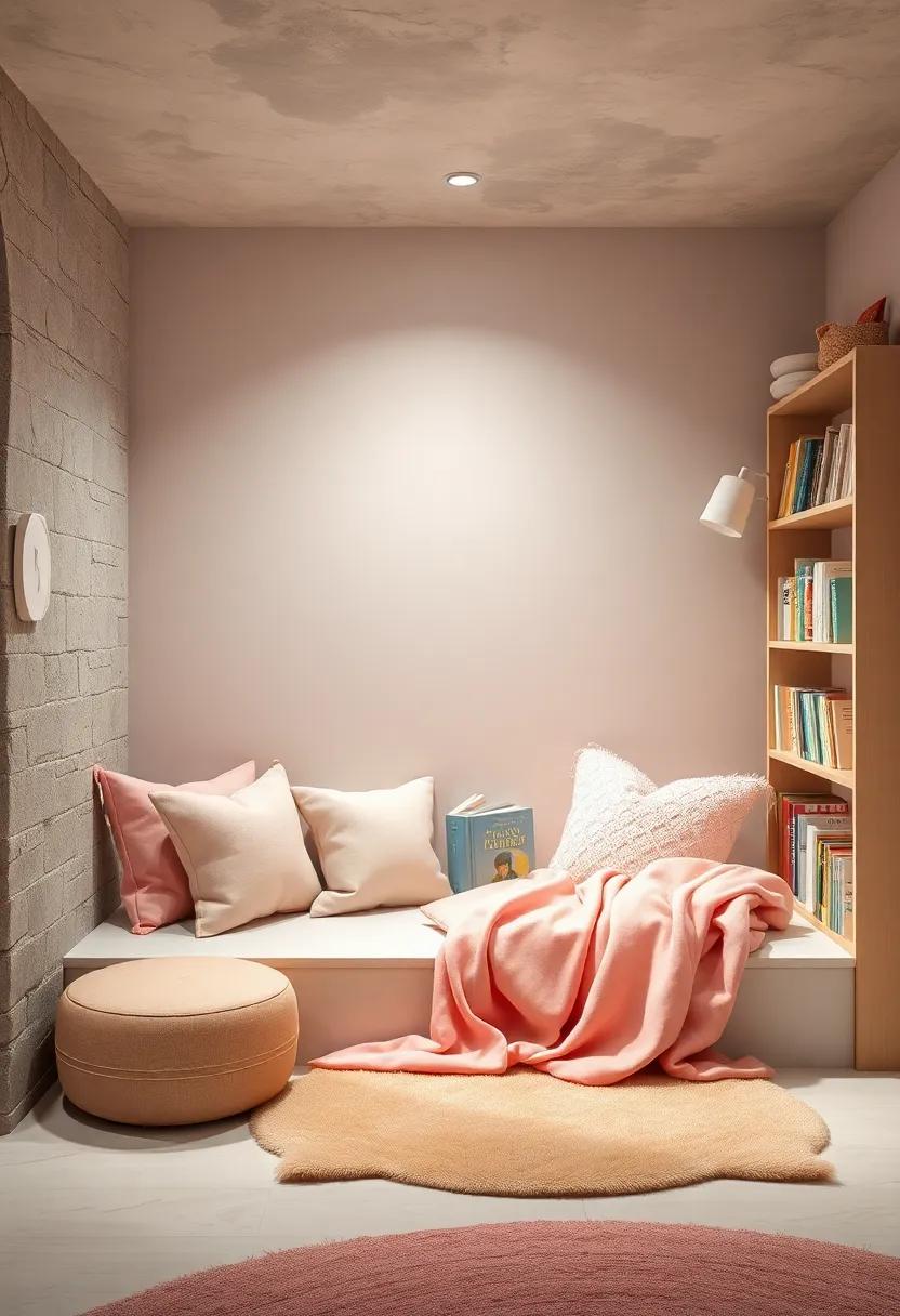 cozy Reading Nook: Create​ a ‌soft corner with pastel cushions and blankets, surrounded ⁣by shelves of enchanting storybooks to inspire a love for reading from ​an ⁤early⁣ age