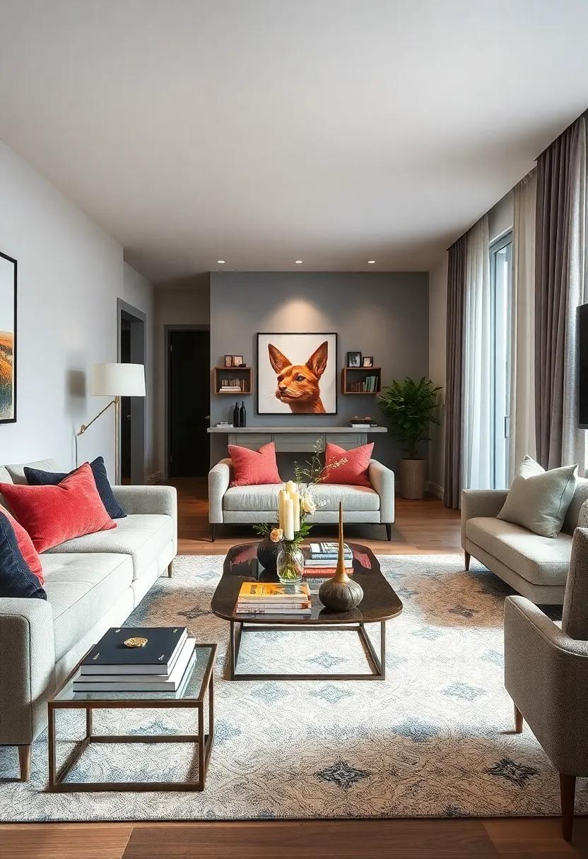 styling Your Side Tables: Accent tables can ⁢be dressed ⁤up with books,⁤ candles, and small vases for charm