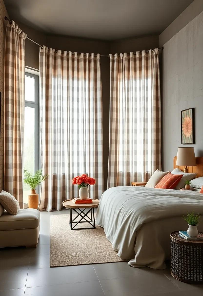 Gingham Checks: Use classic gingham for a cozy farmhouse feel, enchanting your space with a touch of nostalgia