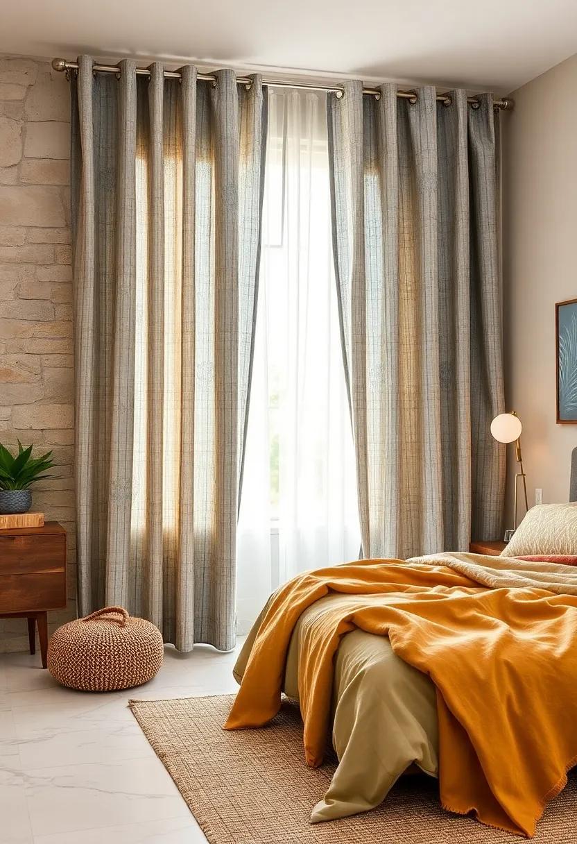 Vintage denim: Embrace a casual-chic aesthetic with vintage denim curtains that exude relaxed charm and durability