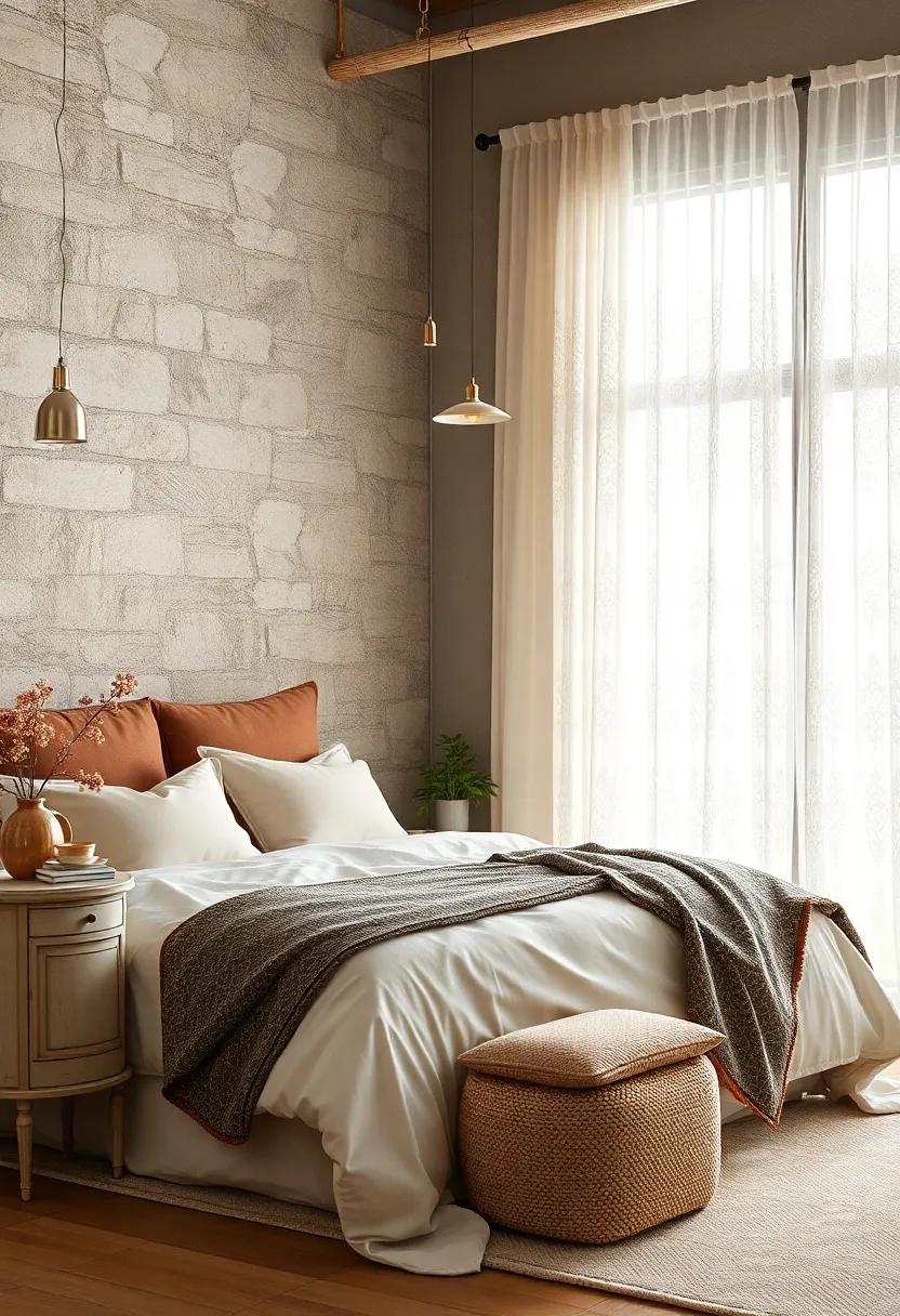 Lace Panels: Layer your curtains with delicate lace to soften the look, adding an ethereal quality to your bedroom decor