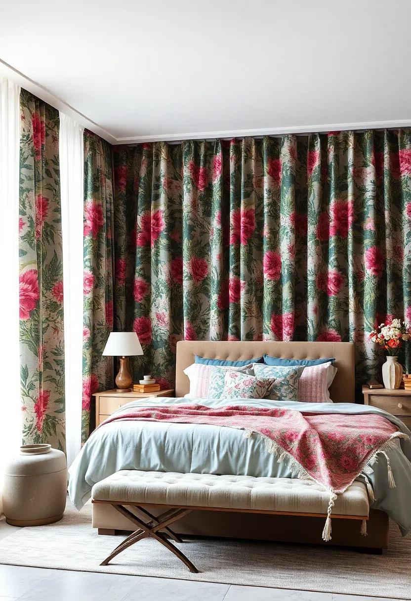 Chintz Cotton: Brighten your bedroom with vibrant chintz,a glossy fabric that combines floral designs with a contemporary twist