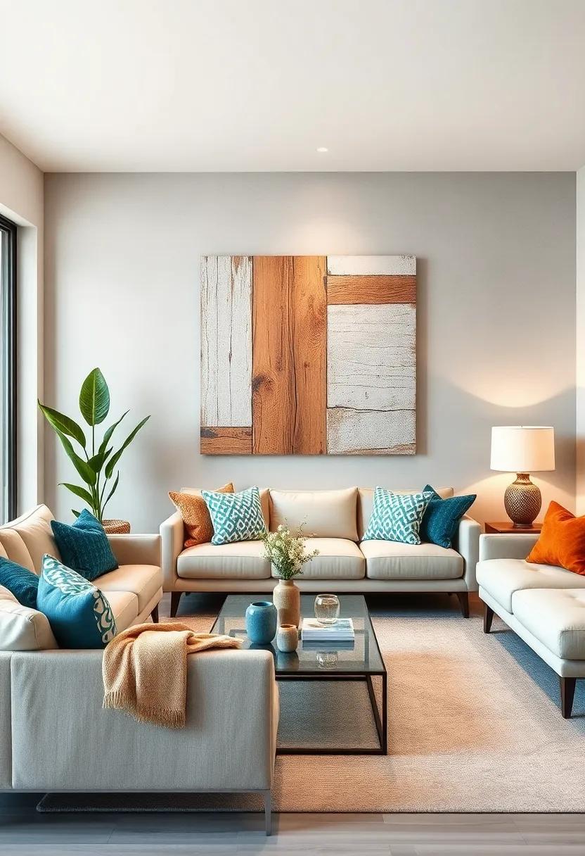 Weathered Wood Accents: Incorporate furniture or decorative accents made from weathered wood to emulate the driftwood found on the shore