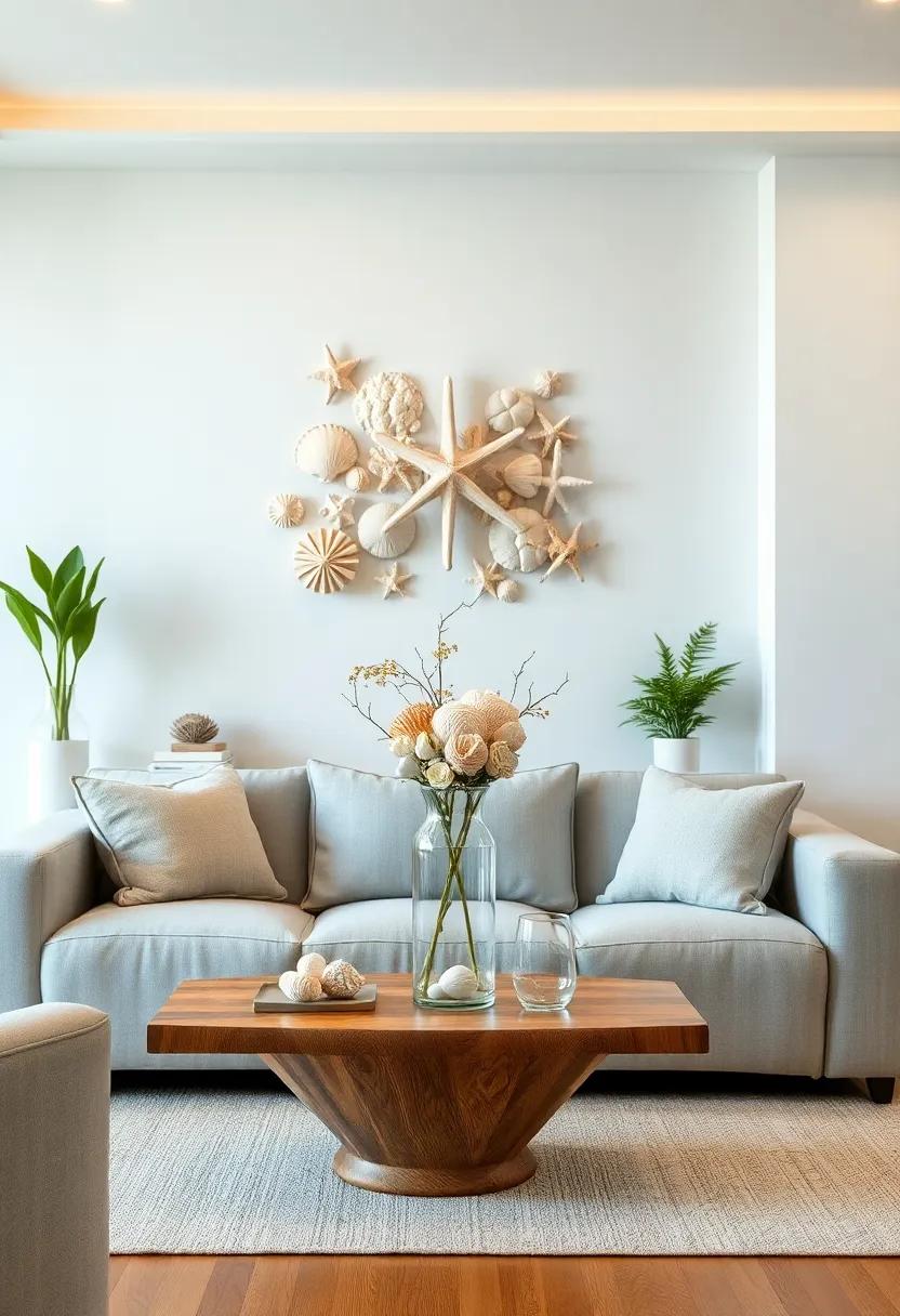 Seashell Bouquets: create centerpieces with beautifully‌ arranged seashells in glass vases for ⁢a⁣ simple yet impactful decorative statement