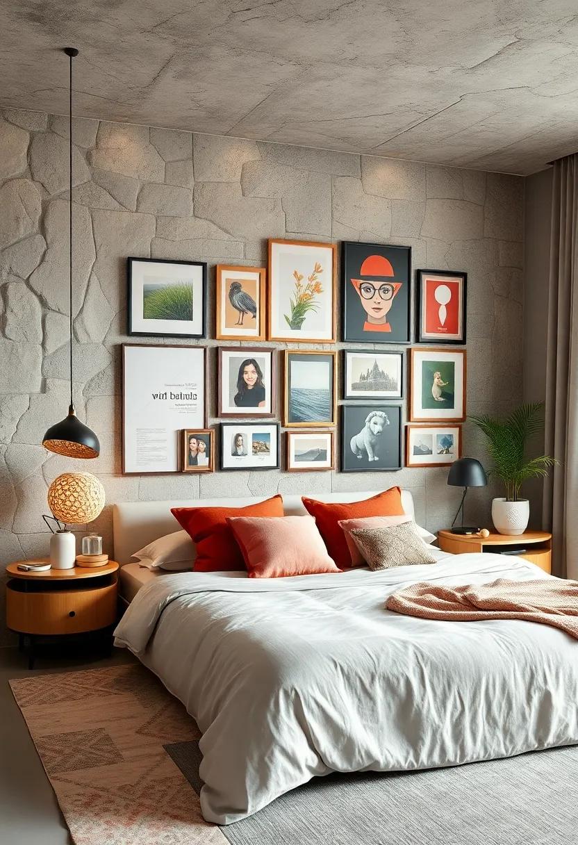 Create a personalized gallery wall featuring your favorite art pieces, photographs, and mementos to celebrate your unique story