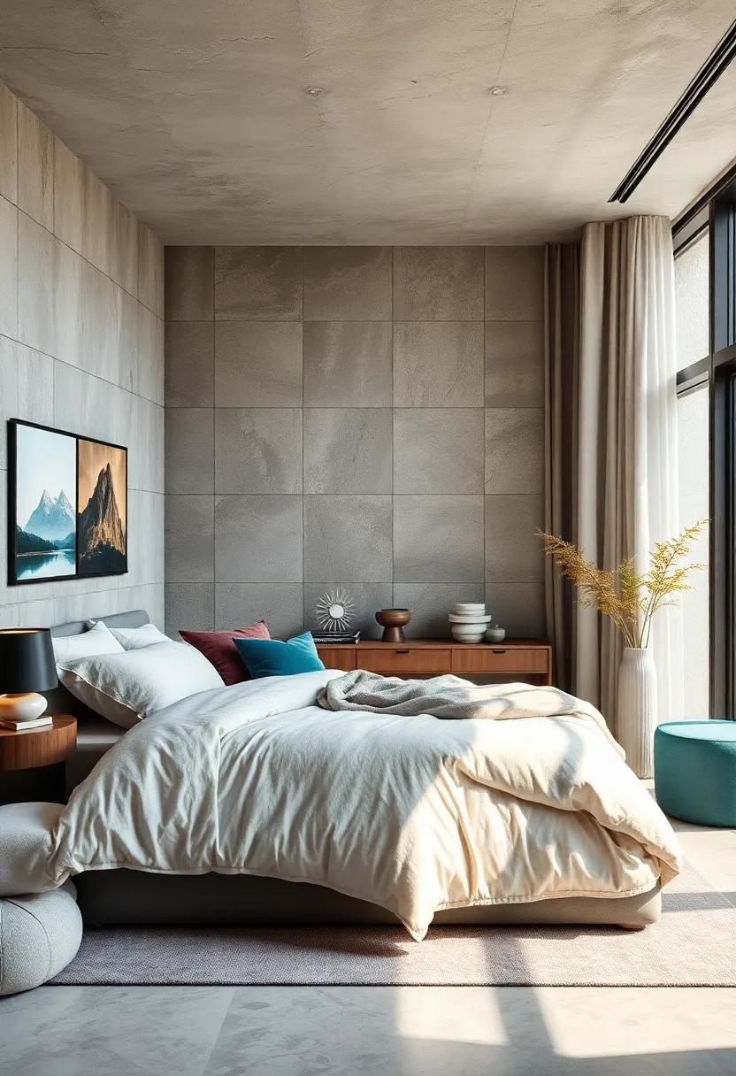 incorporate textured fabrics like velvet, faux fur, or linen in your bedding and curtains to add warmth and visual depth