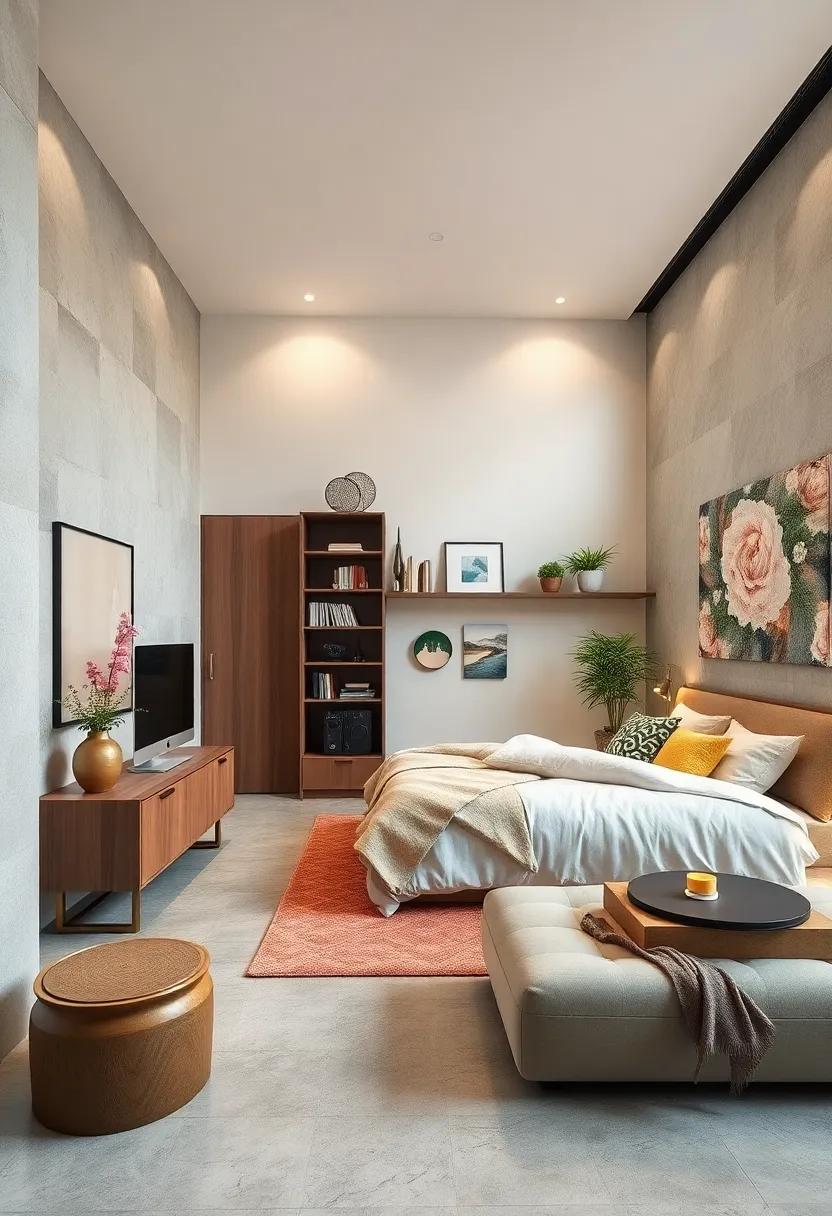 Incorporate modular shelving systems that allow easy reconfiguration, keeping your space fresh and adaptable to your needs