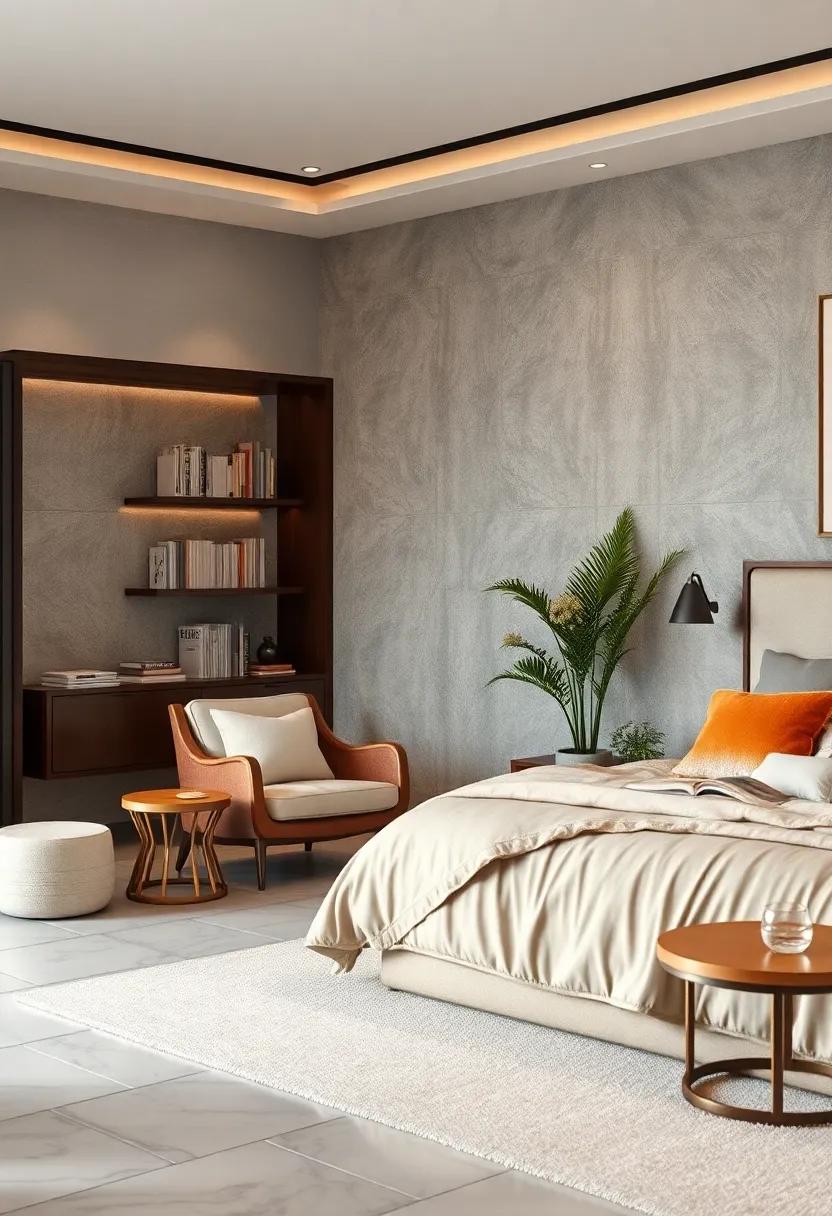 Introduce a cozy reading corner with an oversized chair,a small bookshelf,and soft blankets to invite relaxation and escapism