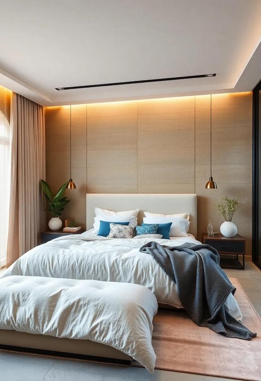 Layer your bedding with different textures and dimensions to create an inviting and luxurious feel that beckons you to unwind