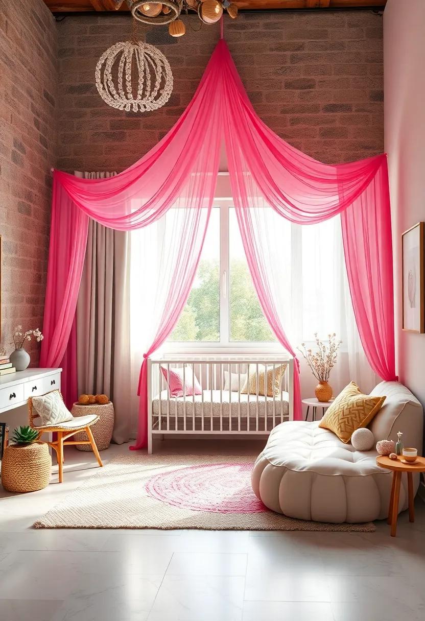 Colorful Canopies: Drape a beautiful canopy over the crib or play area, adding an enchanting touch that inspires imaginative play