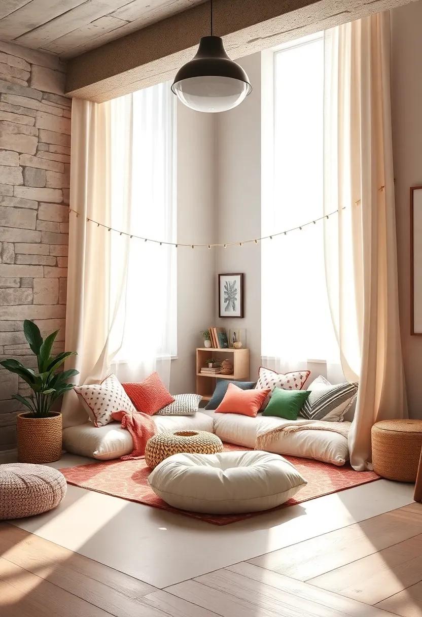 Custom Pillow Fort: Create a cozy,stylish pillow fort where adventures can begin,sparking imaginative play in a chic and comfortable setting