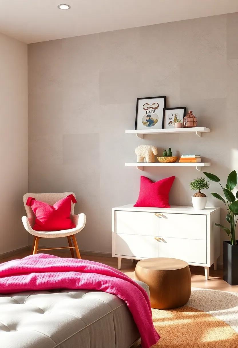 Dual-purpose Decor: Choose decor elements that serve both form and function, like decorative bookends that hold shelves and tie the look together