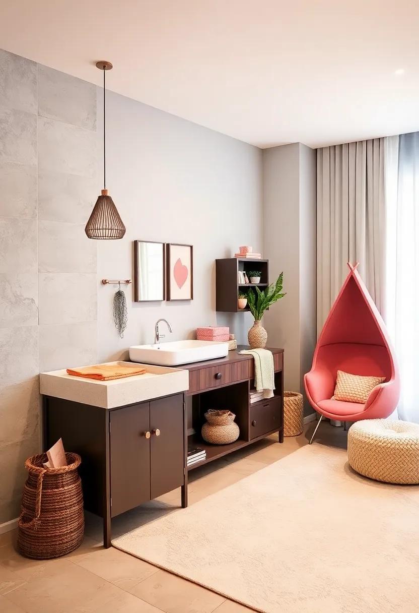 Functional Changing station: Opt for a stylish changing table that doubles as storage or a decorative piece, combining practicality with aesthetics