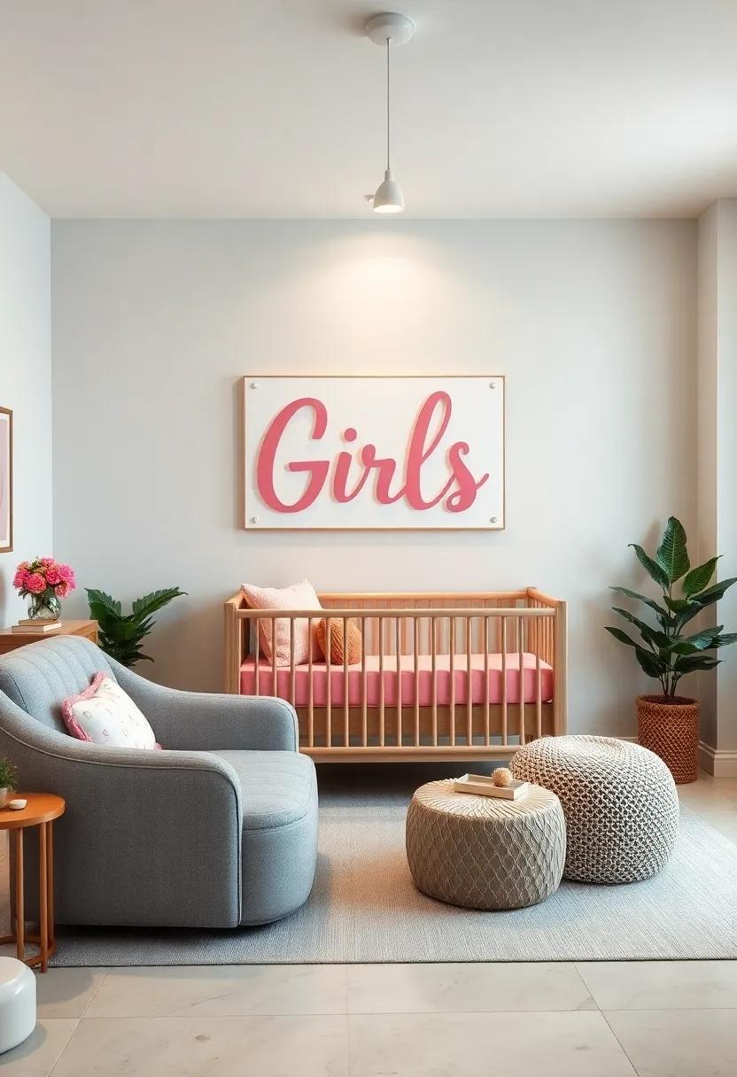 Personalized Name wall Art: Showcase your child's name with chic wall art featuring fun fonts or hand-painted designs to make the nursery feel uniquely theirs