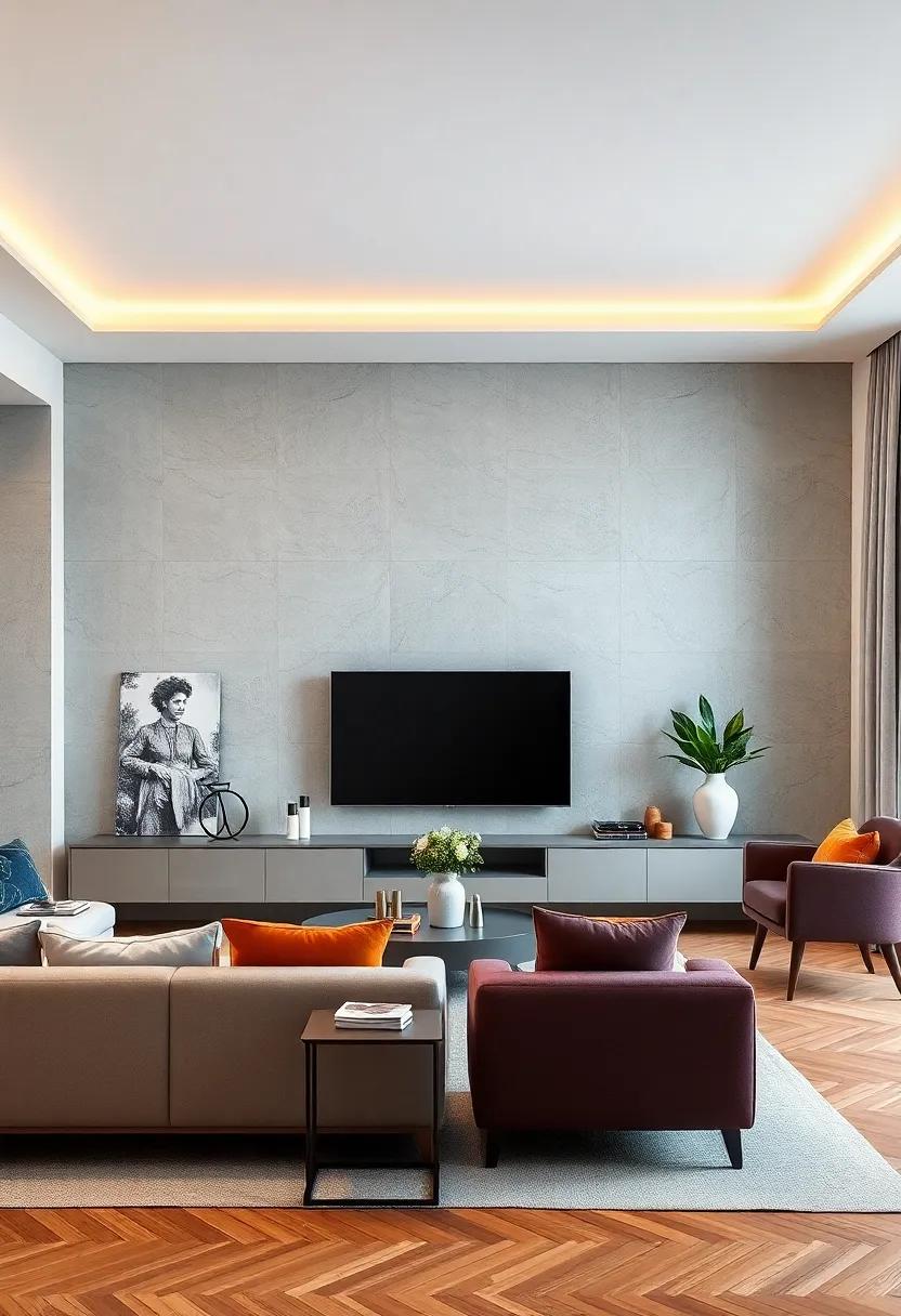 Floating Elegance: Uncover the beauty of floating ⁣TV units that ‍save floor⁤ space and ‍create an illusion⁤ of airiness, perfect ‌for smaller ‍living areas