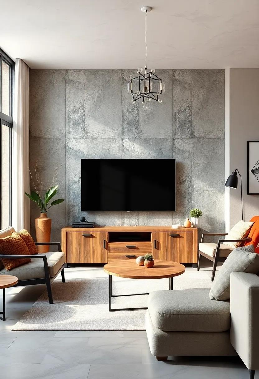 Industrial Charm: ⁣Embrace a blend of wood and metal‌ finishes in a rugged yet refined ⁤TV unit that exudes an industrial⁣ vibe⁢ while staying true to Scandinavian roots