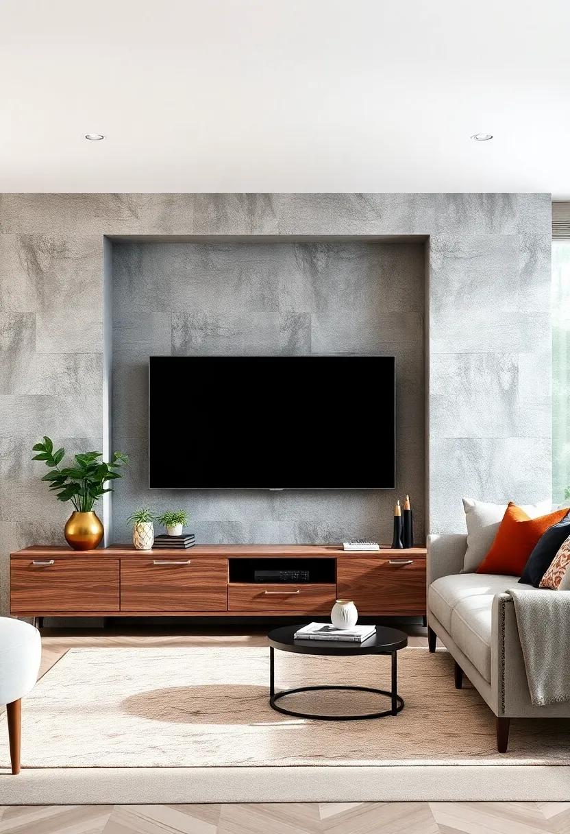 Statement ‌Backdrops: ‌Find TV units that⁤ come with ​architectural backdrops, creating a stunning visual frame for your TV while enhancing overall⁤ room decor