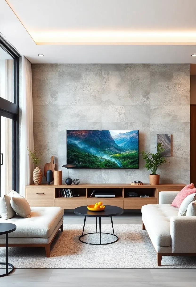 Wall-Mounted Units: Make a bold statement⁢ with wall-mounted TV‌ units that free up floor space while adding depth to ​your room’s‍ design