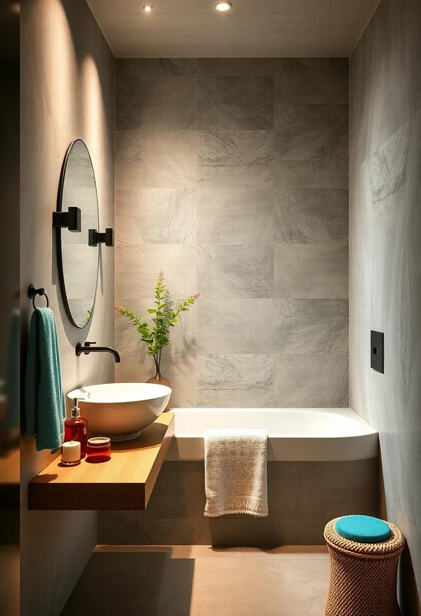 Add ‍a Pop ⁢of Color: Use⁣ colorful ‌accessories ‌such as soap dispensers and towels ​to inject⁢ vibrancy⁢ and personality into ⁢the space