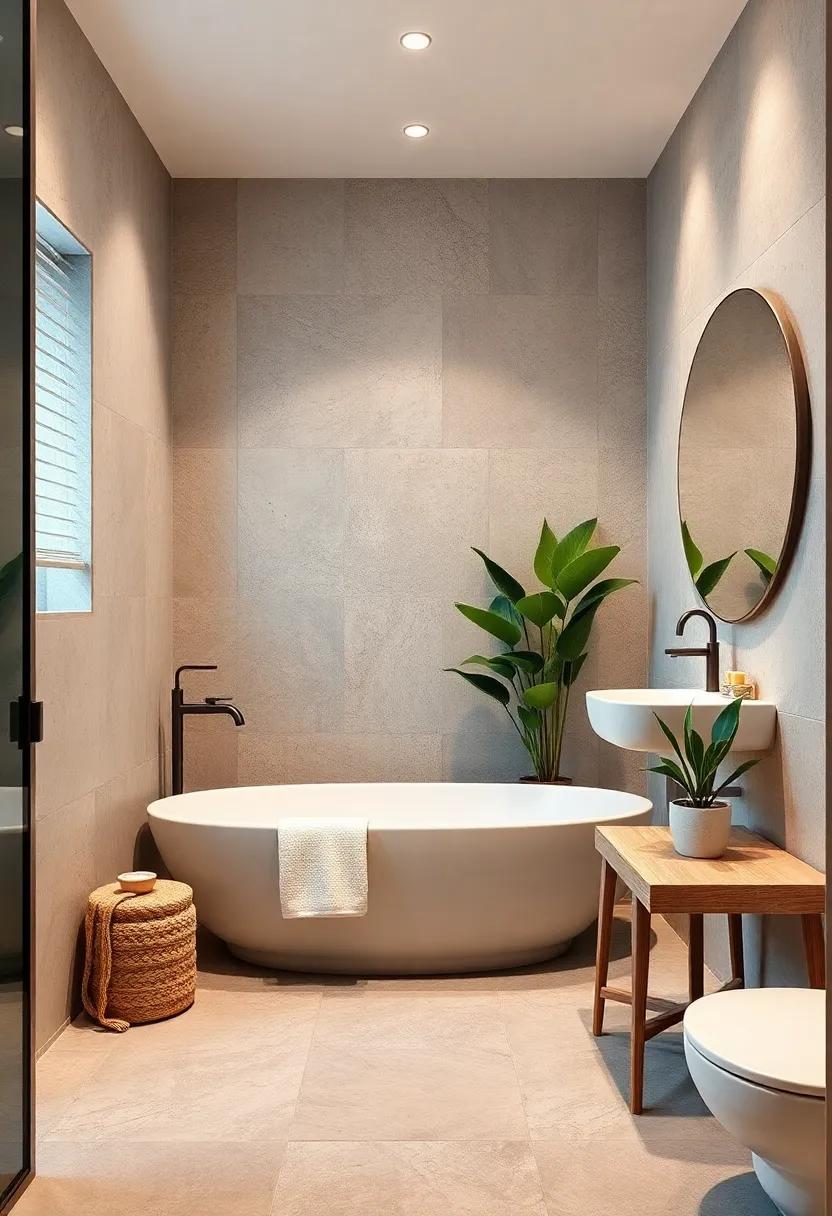 Add a ‌Splash of⁤ Nature: Use natural stones or⁣ pebbles in decor or​ as⁣ accents ‍in plant pots‌ to​ infuse an organic touch into your bathroom