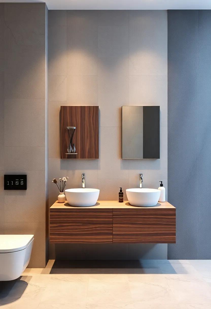 Floating ⁣Cabinetries: Combine⁢ floating‌ cabinetry with wall-mounted⁤ basins for an airy ⁤feel, visually expanding the space against contrasting wall designs