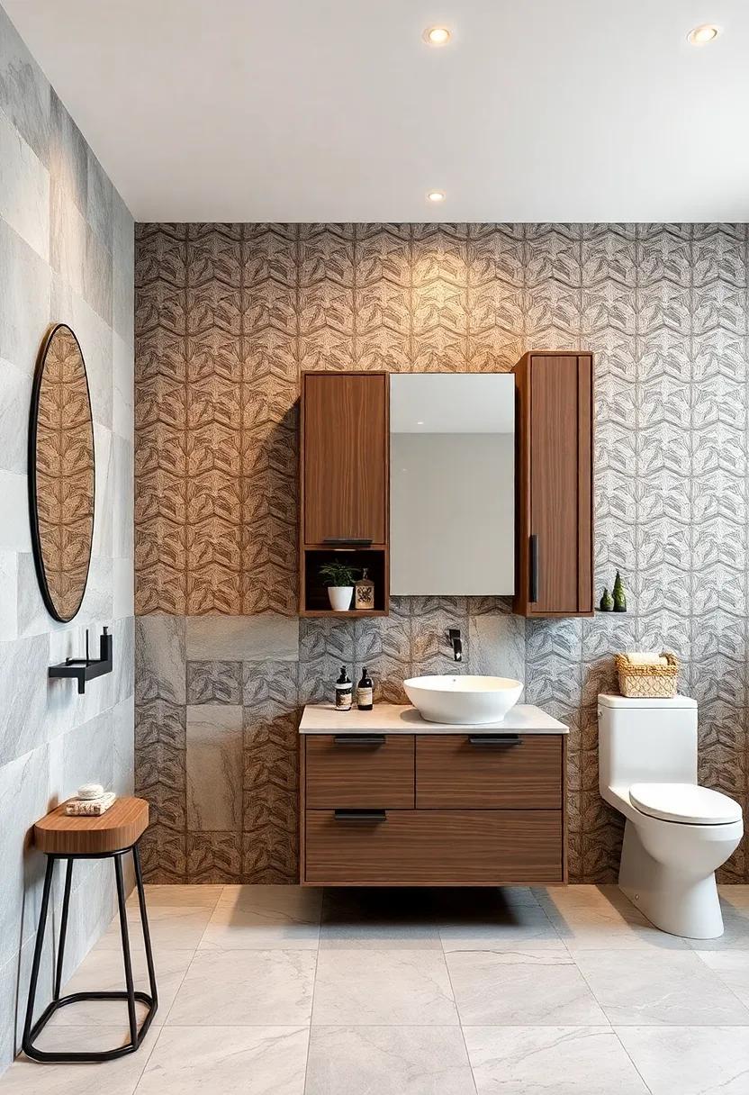 Bold‌ Geometric Patterns: Make a statement with wallpaper or wall tiles ‍featuring eye-catching ⁣geometric ⁤designs‍ that⁣ complement bespoke storage ⁣solutions