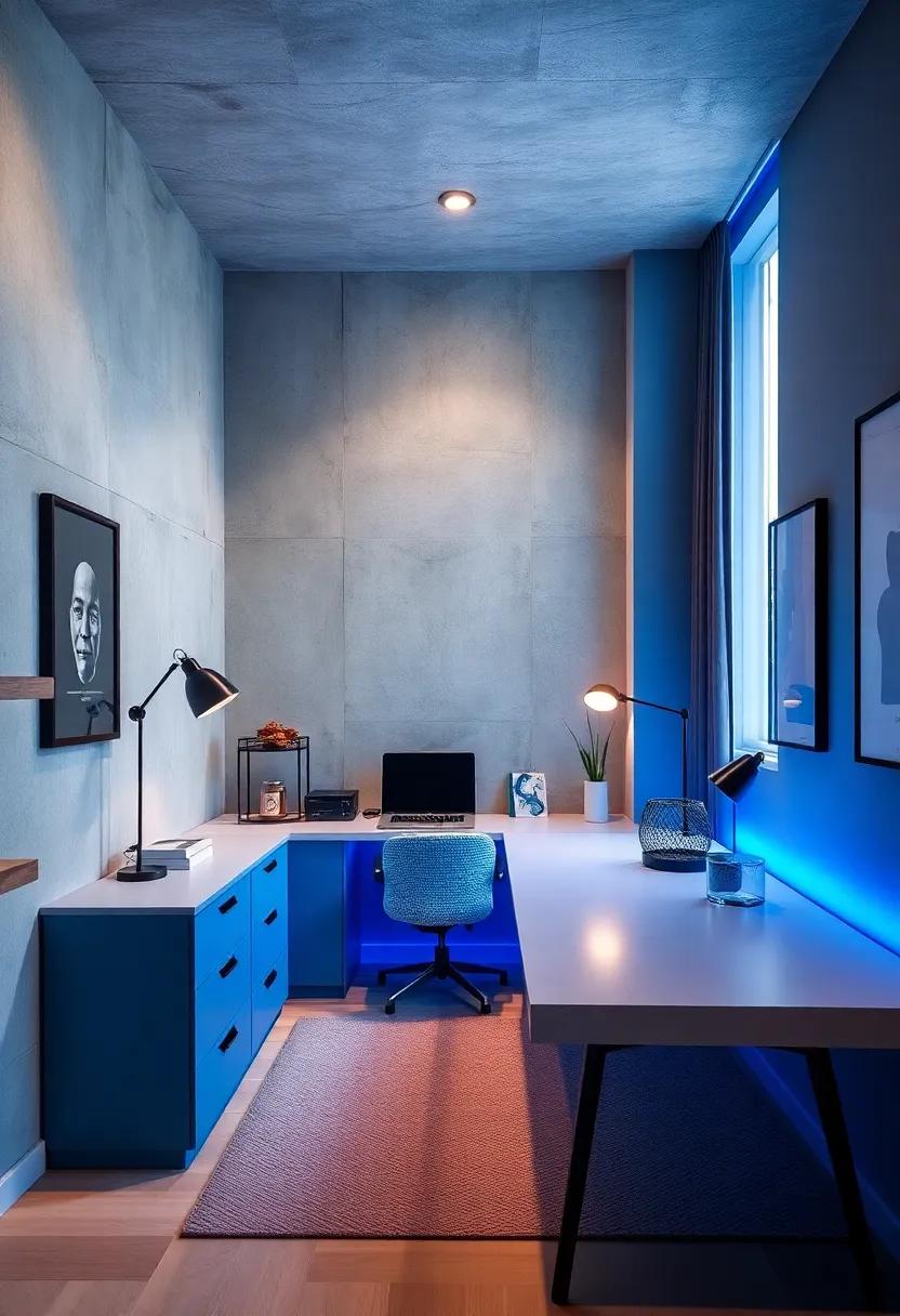 Study Haven: Set up a study corner with soft blue lighting and minimalist desk accessories to make studying feel cool and manageable
