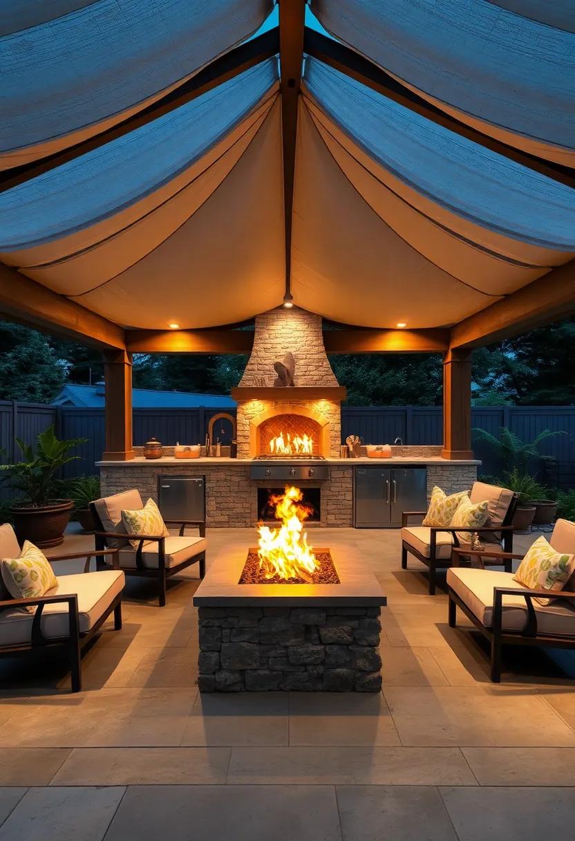 Fire Pit or Fireplace: Add a ⁢fire element for warmth, cooking‌ versatility, and creating a focal point for ‌gatherings, extending usability into cooler months