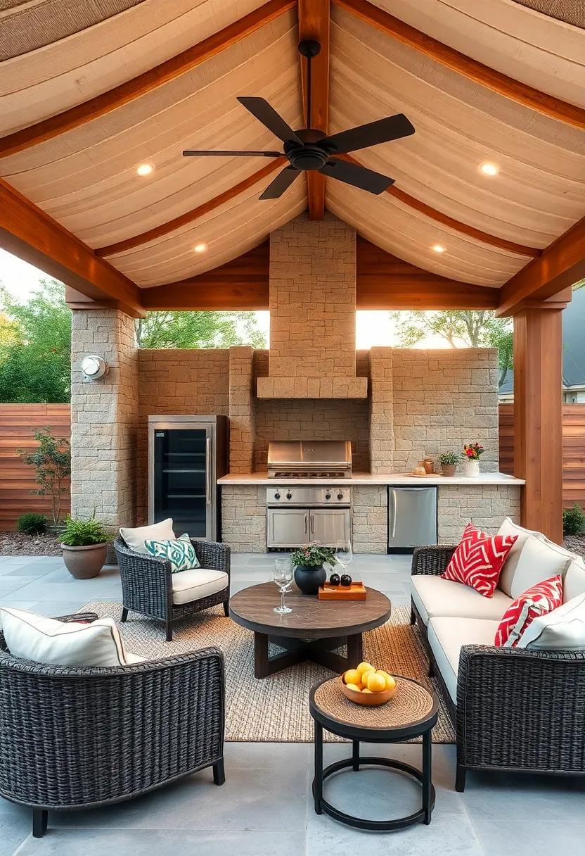 Outdoor Accessories: Incorporate elements such ​as a built-in wine cooler or pizza⁤ oven to enhance the outdoor culinary experience