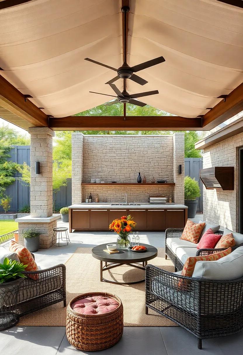 Shade and Cooling: Construct features like retractable awnings or ceiling fans to provide relief from the sun⁤ during hot summer days