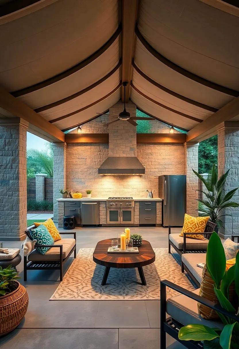 Sustainability Features: Integrate eco-friendly materials and energy-efficient⁣ appliances to promote a⁤ sustainable outdoor living space